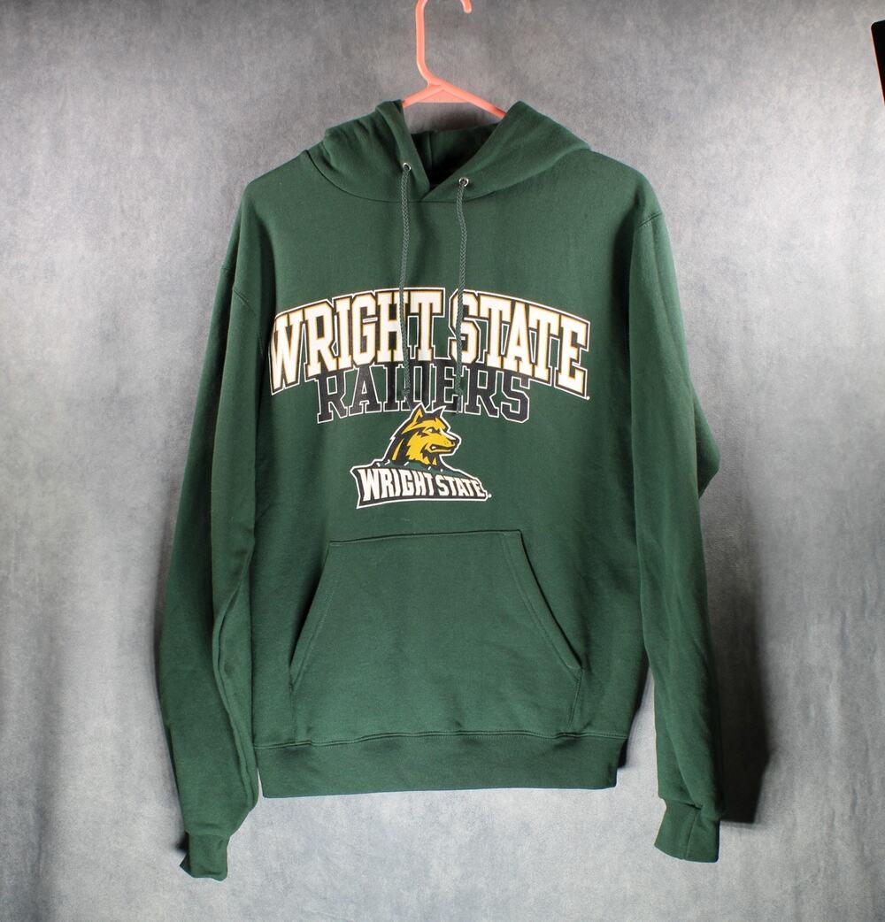 Champion Wright State Raiders Green College Pullover Hoodie Sweatshirt Small S